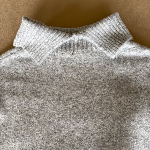 Gibson & Latimer Womens Wool Blend Ribbed Turtleneck Heather Gray Sweater-NWT-L - Picture 7 of 12